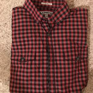 Express “fitted” long sleeve button up